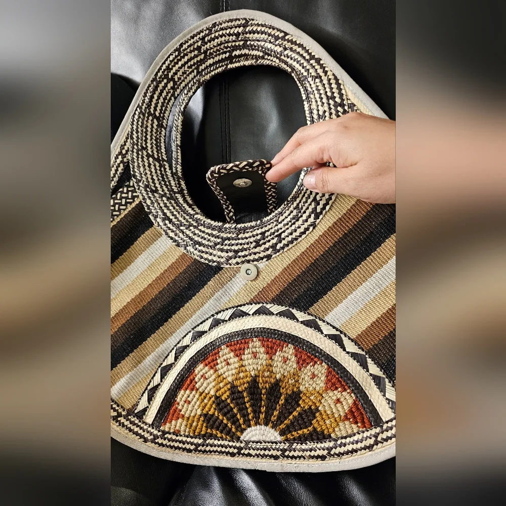 Columbian Handmade Artisan Bohemian Woven Purse NWOT - Picture 8 of 8
